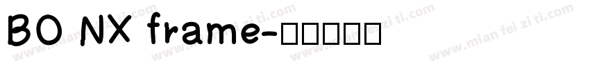 BO NX frame字体转换